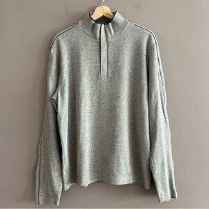 Boss Hugo Boss Men’s Regular Fit Pullover Sweatshirt Jacket 1/4 Snap Gray Sz XL